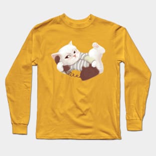 Cat on the Phone Long Sleeve T-Shirt